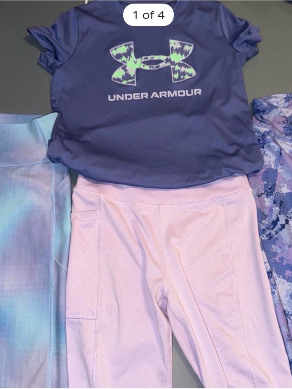 Girls Athletic Bundle Leggings Bundle | Under Armour Girls Shirt | Girls Medium
